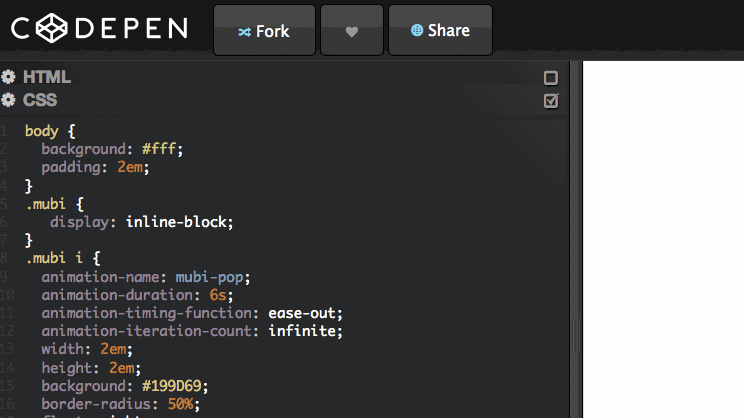 A CodePen with just webkit prefixed properties