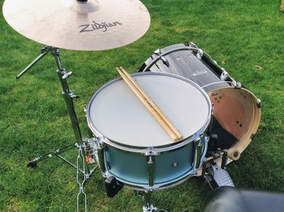 Custom Pearl drum kit - Front view